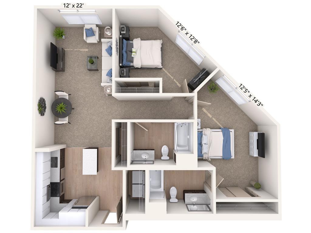 B9-Two floor plan