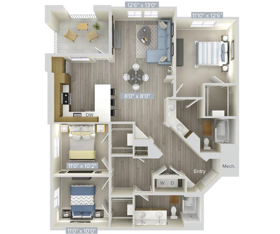 C1-1442-1 floor plan