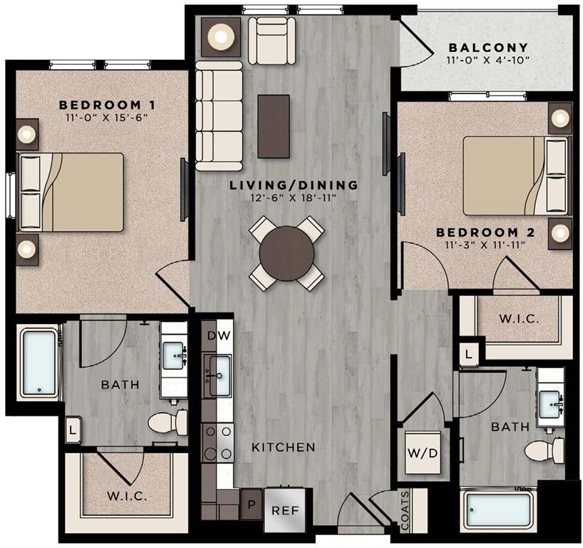 CA124-B1-1126 floor plan