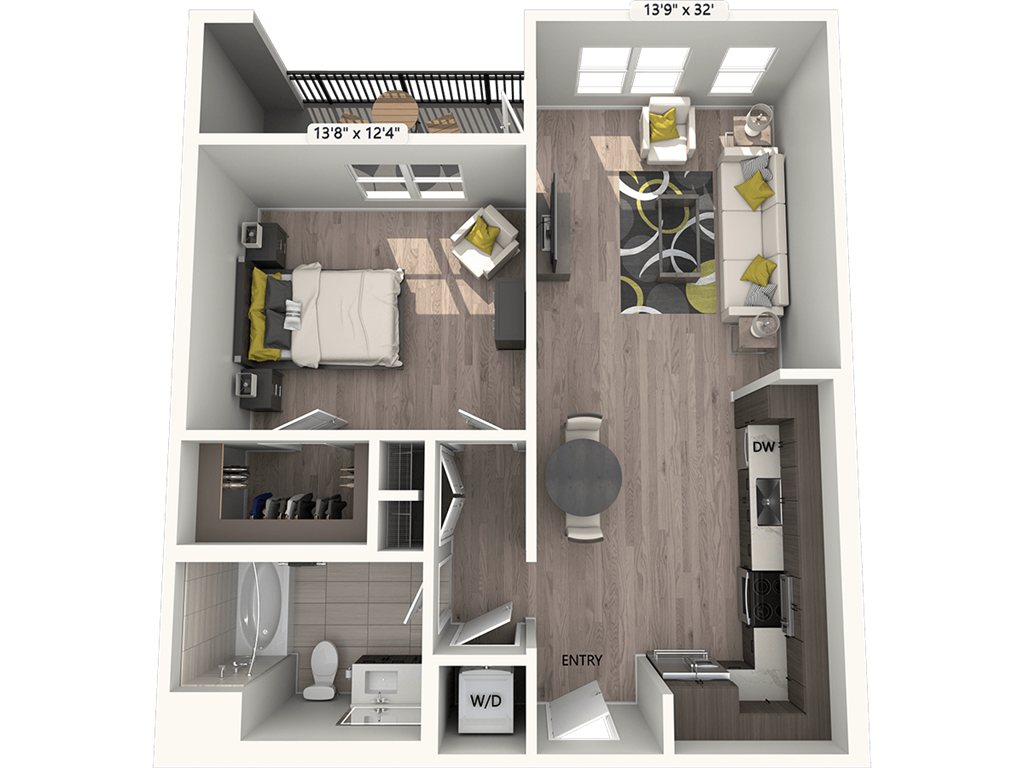 A6S-Signature-830sf floor plan