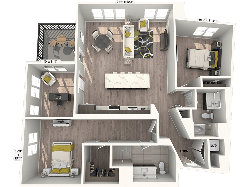 B3DS-Signature-1486sf floor plan