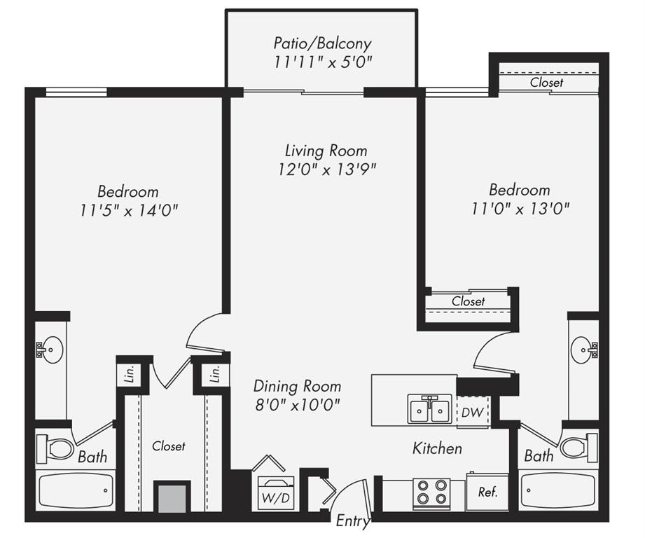 B2-988sf floor plan