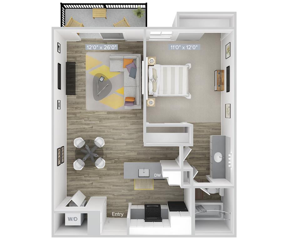A1-664-1-WD floor plan
