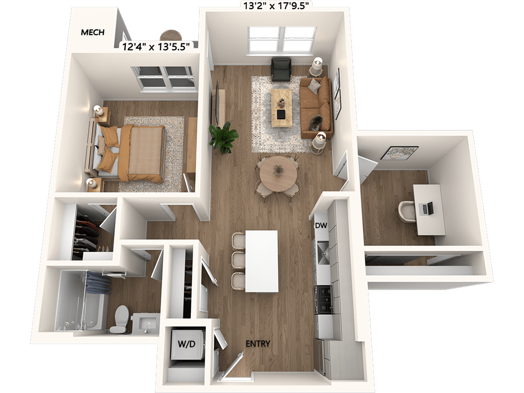 A4 Den-899-Scheme III floor plan