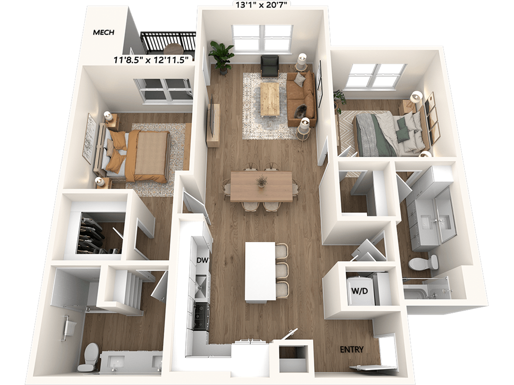 B1-1153-Scheme I floor plan