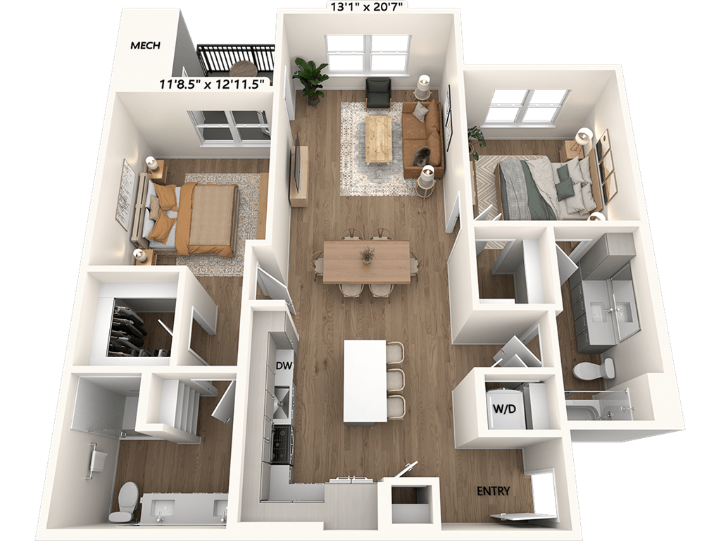B1-1153-Scheme III floor plan