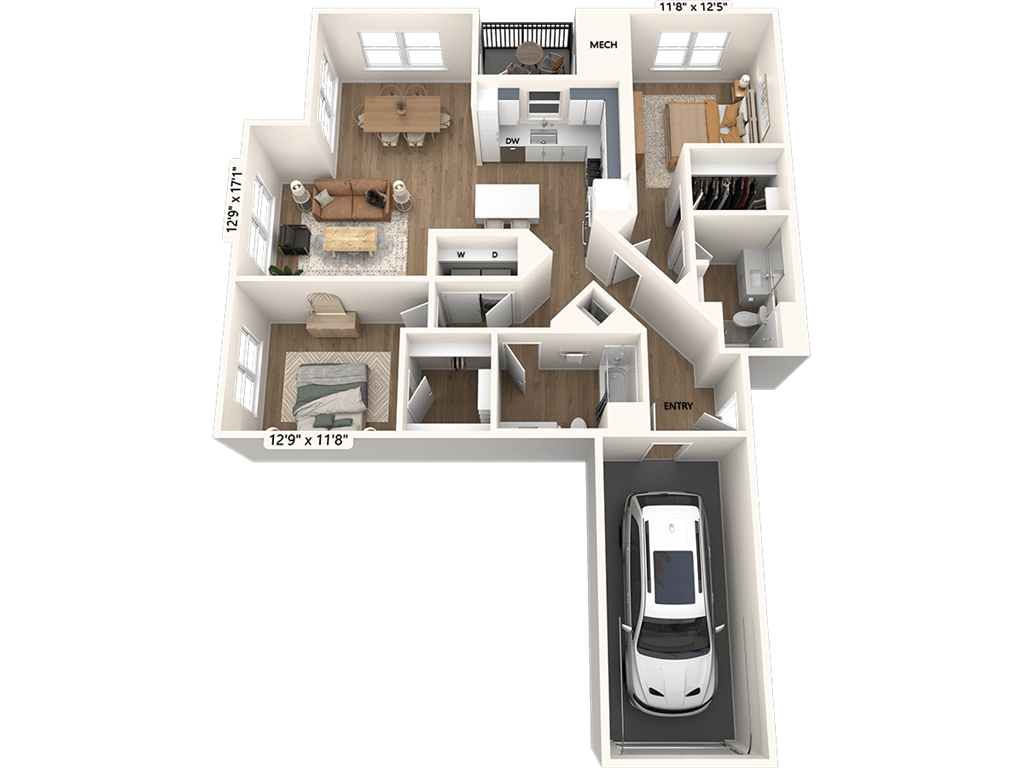 B2-Direct Garage-1293-Scheme I floor plan