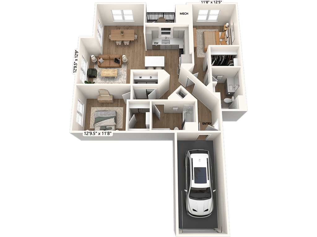 B2-Direct Garage-1261-Scheme III floor plan