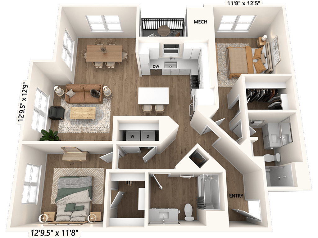 B2-1261-Scheme I floor plan