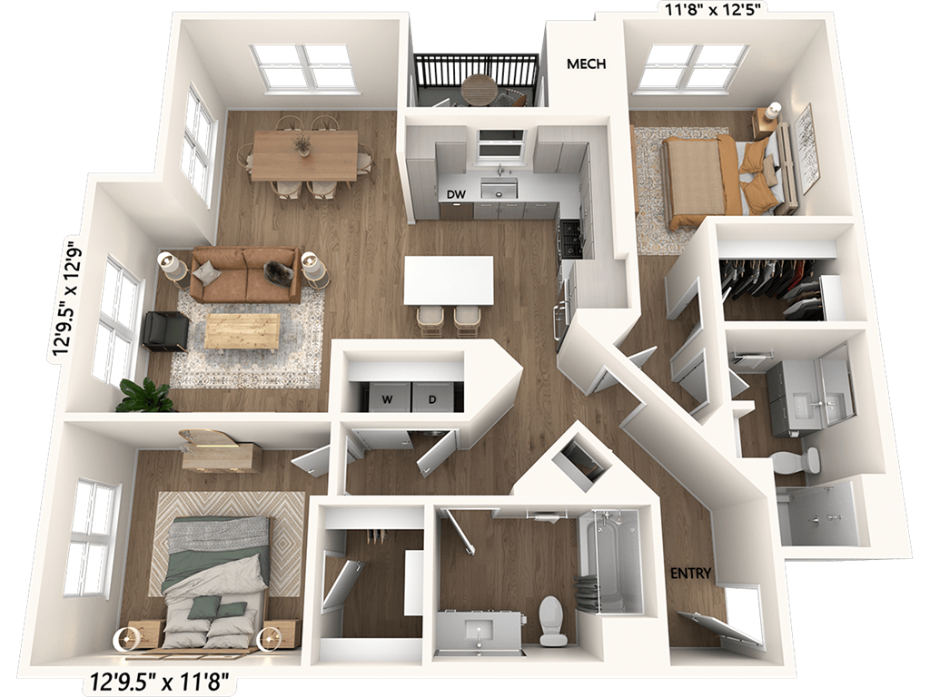 B2-1261-Scheme III floor plan