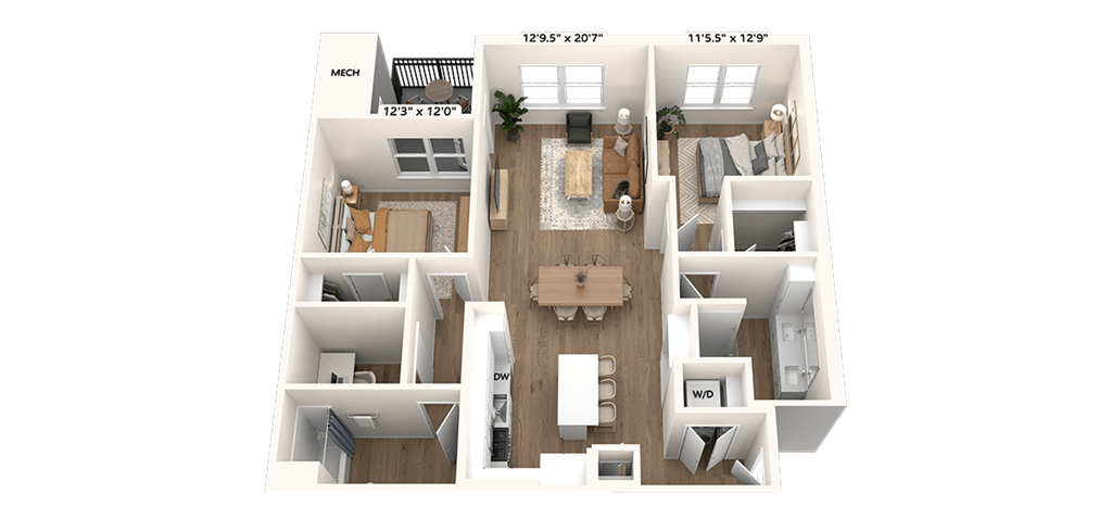 B3-Den-No-Garage floor plan