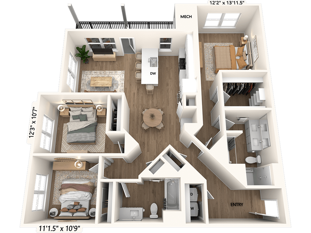 C1-1393-Scheme I floor plan