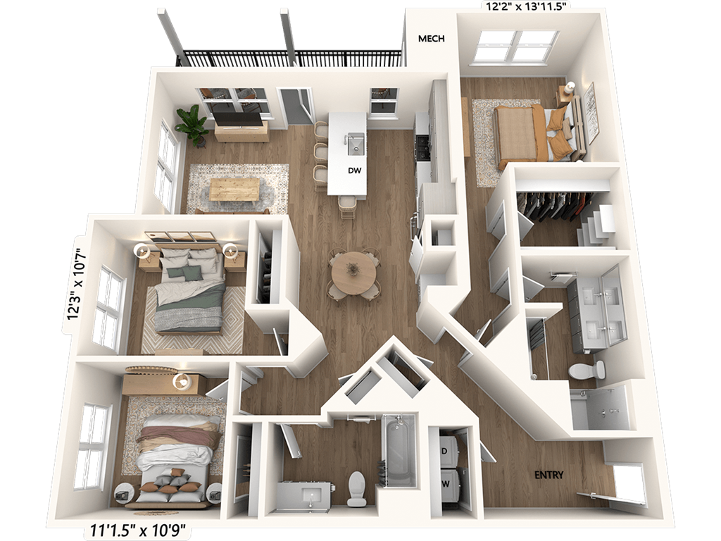 C1-1393-Scheme III floor plan