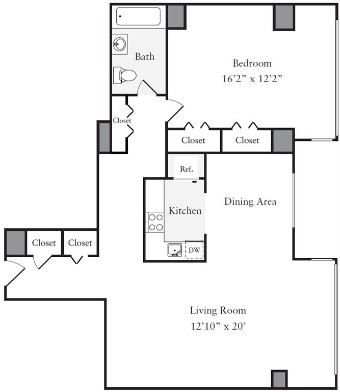 A1-960sq-Tier11 floor plan