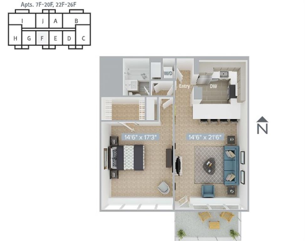 A11-840SF-7F-26F-Premier floor plan