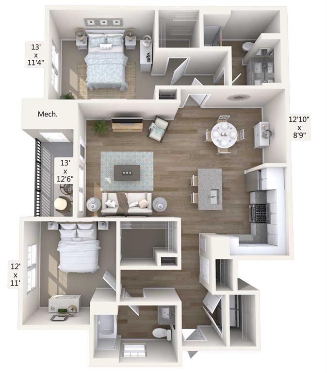 B8-1189sq-Black-4601 floor plan