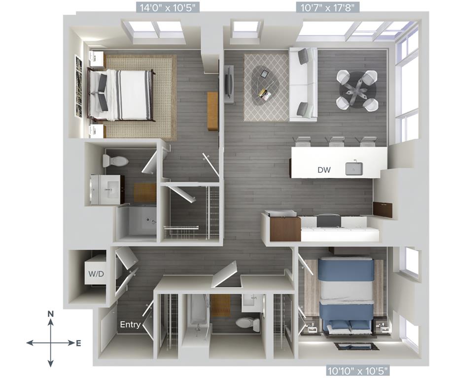 B4-1081-Glass floor plan