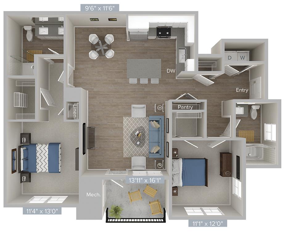 B1-1205 floor plan
