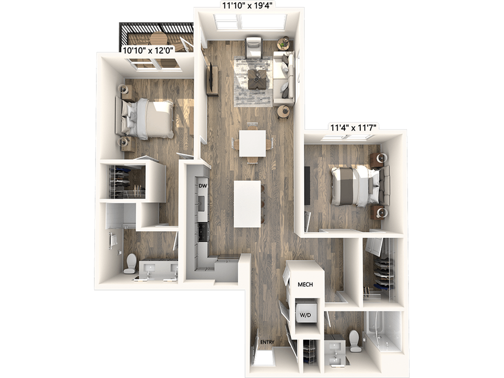 B3-1121sf-Apt303-703 floor plan