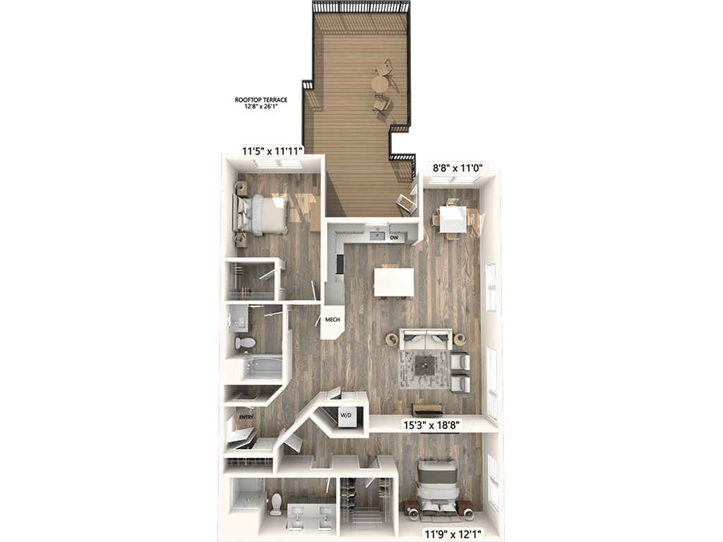 B4-1292sf floor plan