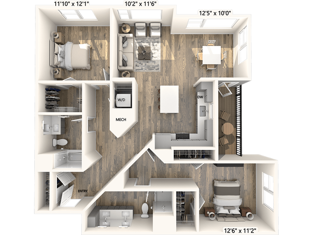 BM15-1289sf-Apt342-642 floor plan