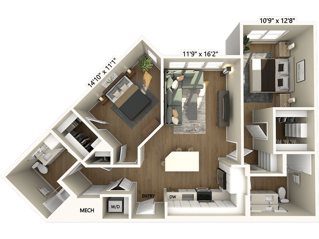 B3-1064-NABalcony-DC1 floor plan