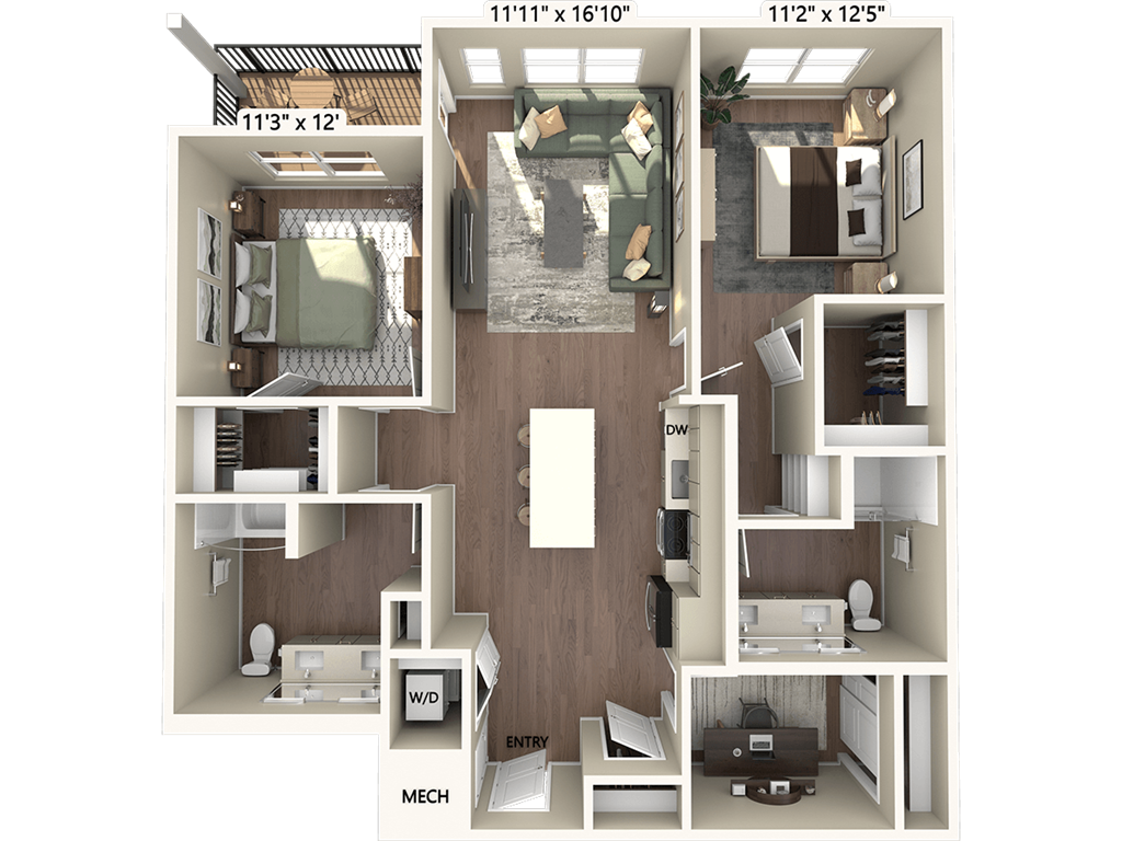 B3D-1224-2 floor plan