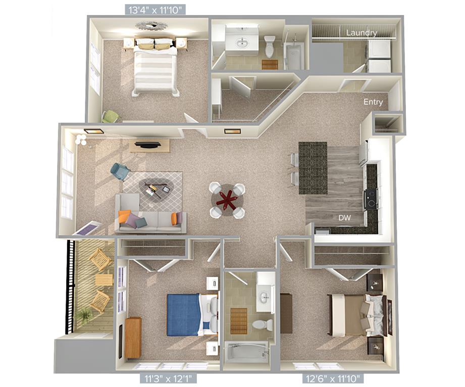 C1-1-1404sq floor plan
