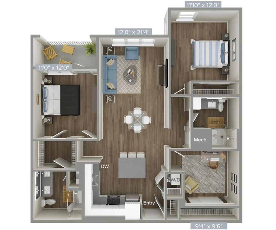 B16D-1 floor plan