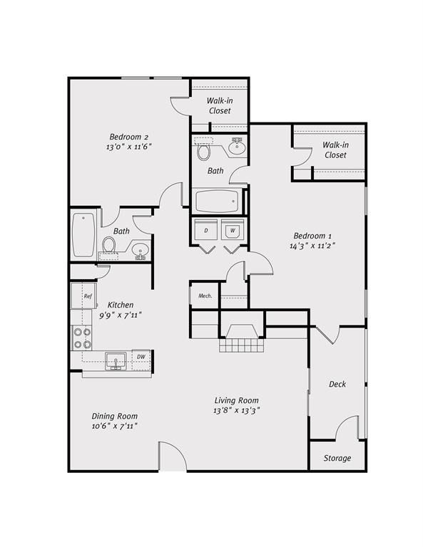 B2-Eat-in-Kitchen floor plan