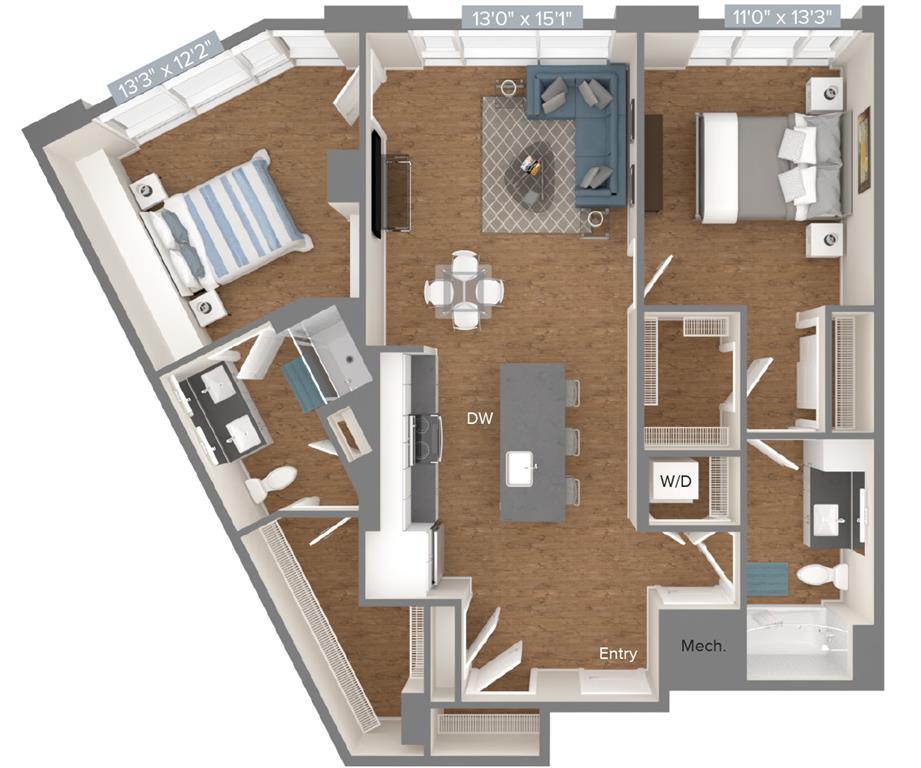 B3-D1-1145 floor plan