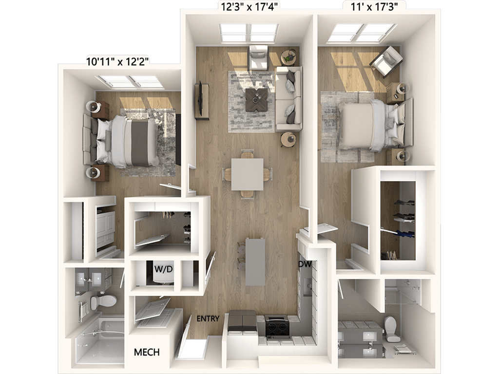 B1 - Design Collection I - Apts 1205-1607 floor plan