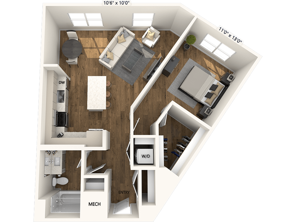 A10-857sf-FinishIV floor plan