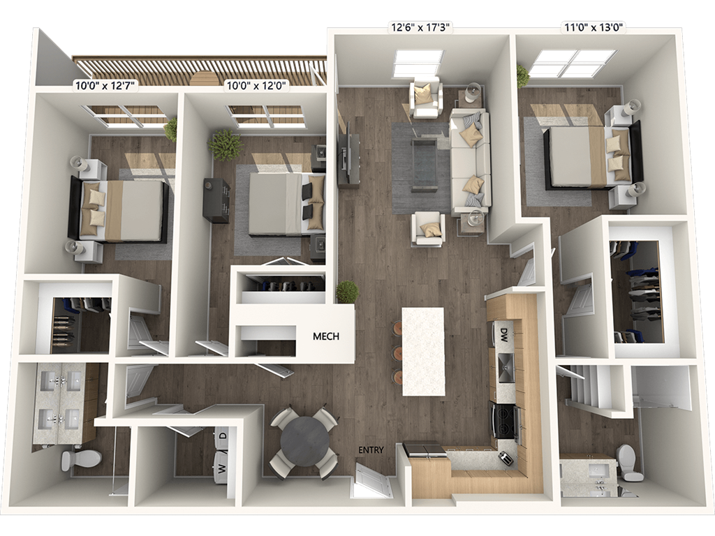 C1-1412sf-FinishIII floor plan