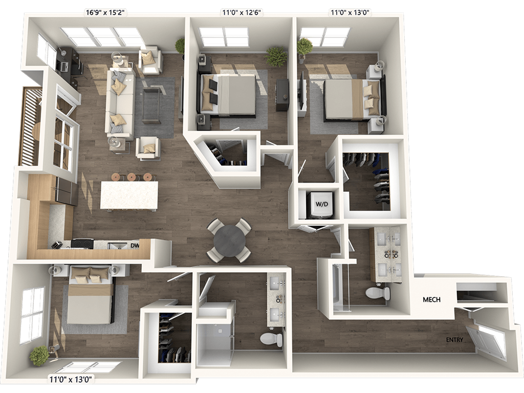 C3-1615sf-FinishIII floor plan