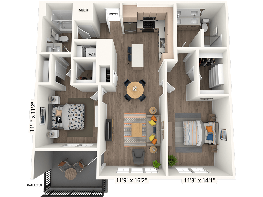 BM08 Scheme 3 - Walkout floor plan