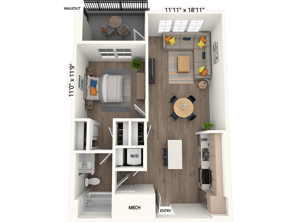 AM15 Scheme 3 Walkout floor plan