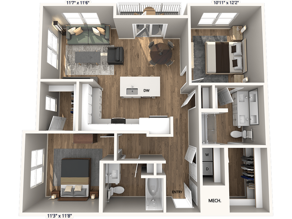B1-1136 floor plan
