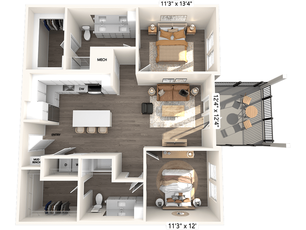 B1-1175sf-108-109 floor plan