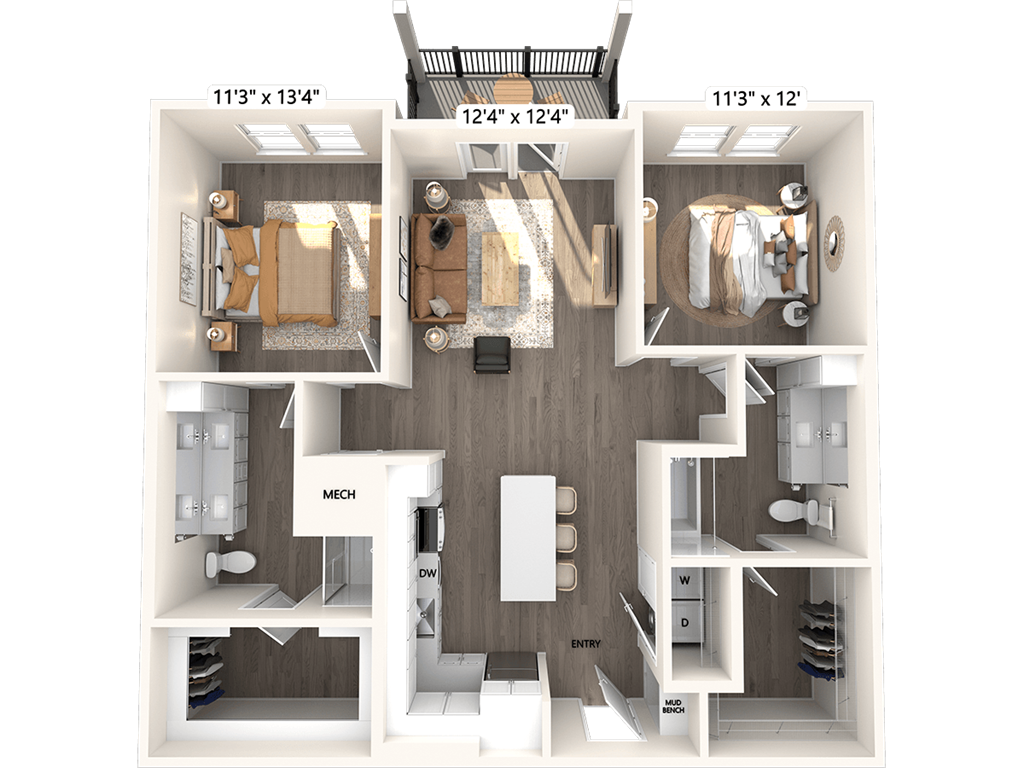 B1-1175sf-438-646 floor plan