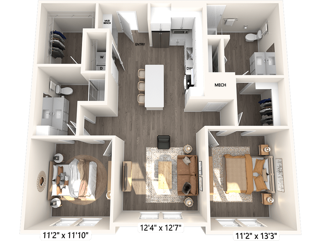 B1-1175sf-504 floor plan