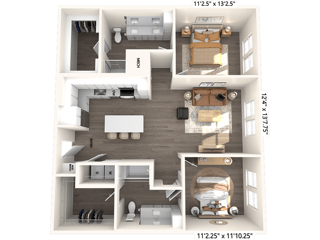 B1-1187sf-508-509 floor plan