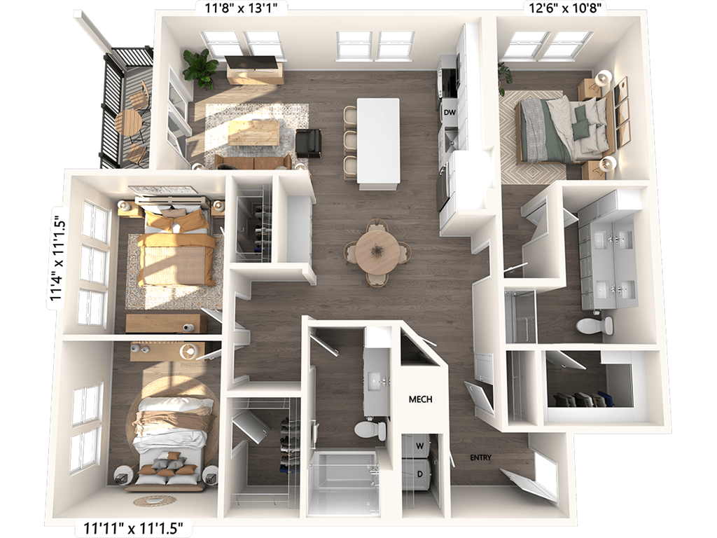 C1-1421sf-123-663 floor plan