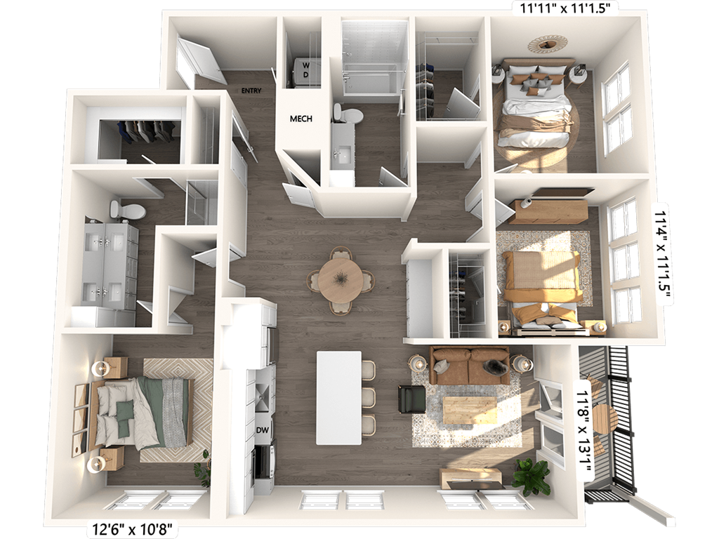 C1-1421sf-207-607 floor plan