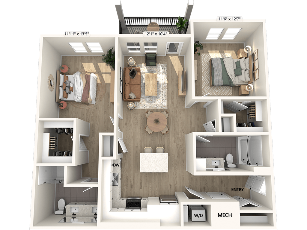 BF2-1184sf-Upgrade floor plan