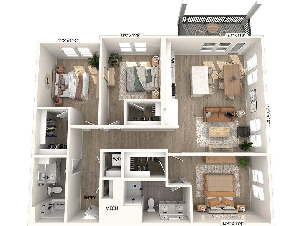 CF2-1420sf-Upgrade floor plan