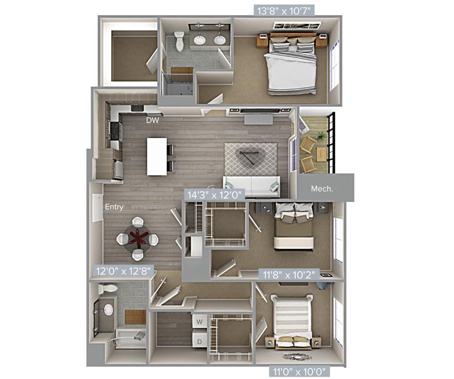 C1-1375-U floor plan