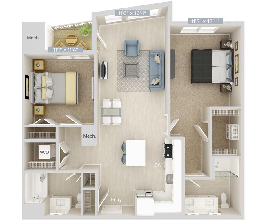 B2U-1094-1150 floor plan