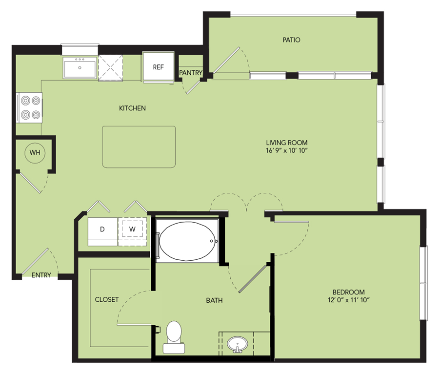 A4-770sf floor plan