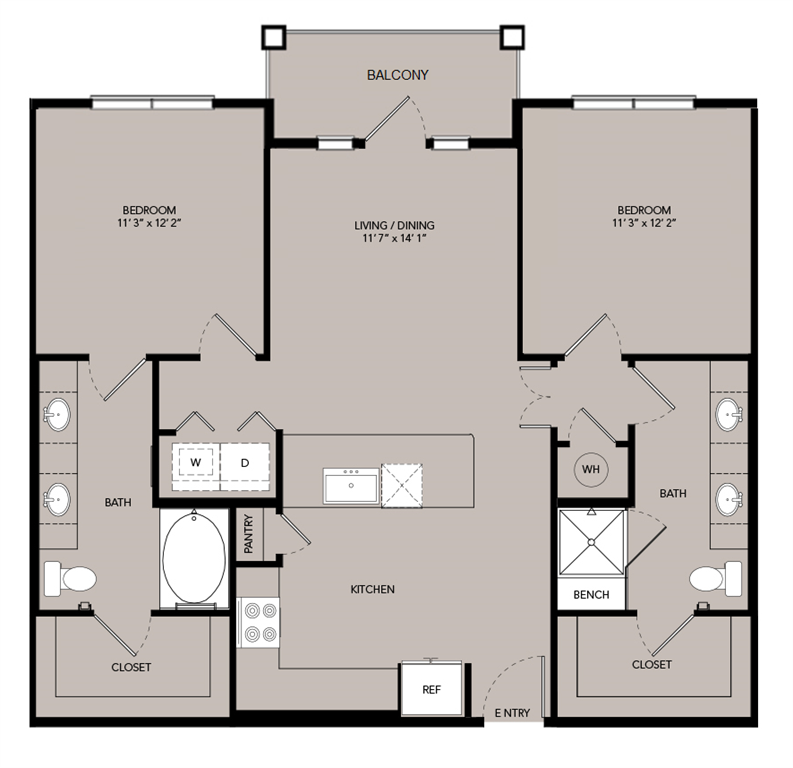 B2-1093sf floor plan